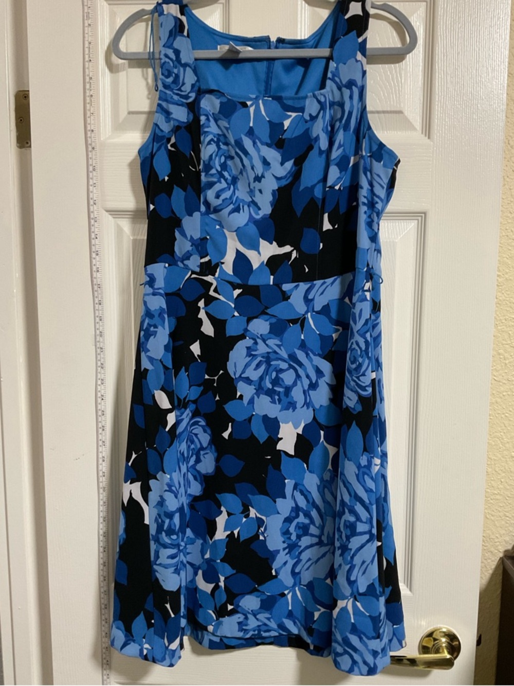 London Times Blue Floral Midi Dress